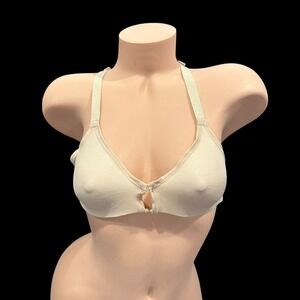 Vintage 80s 70s Cotton Sports Bra Racerback Retro Dance Aerobics Petite Small